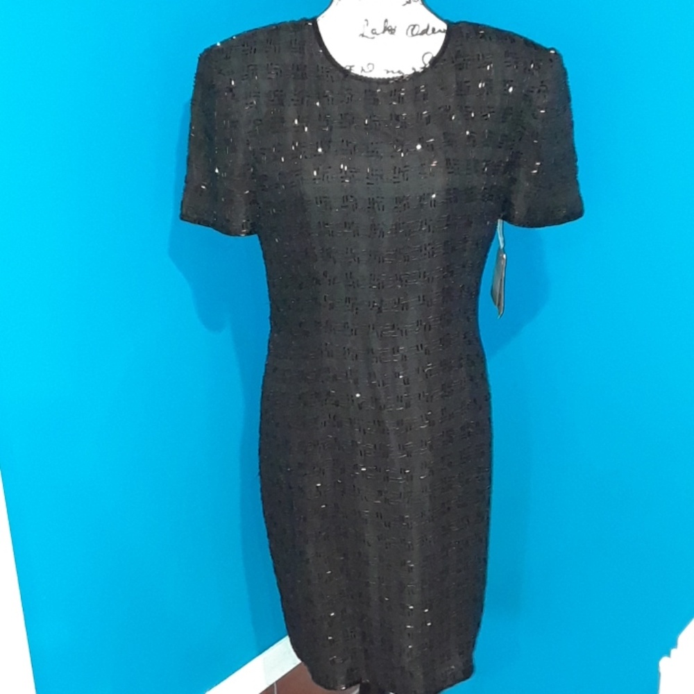 BNWT SCALA PLUS SIZE hand beaded cocktail dress